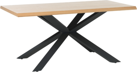 Spisebord Nordique Design Arno 160x90 cm Natur - MDF egefiner & sort metalstel