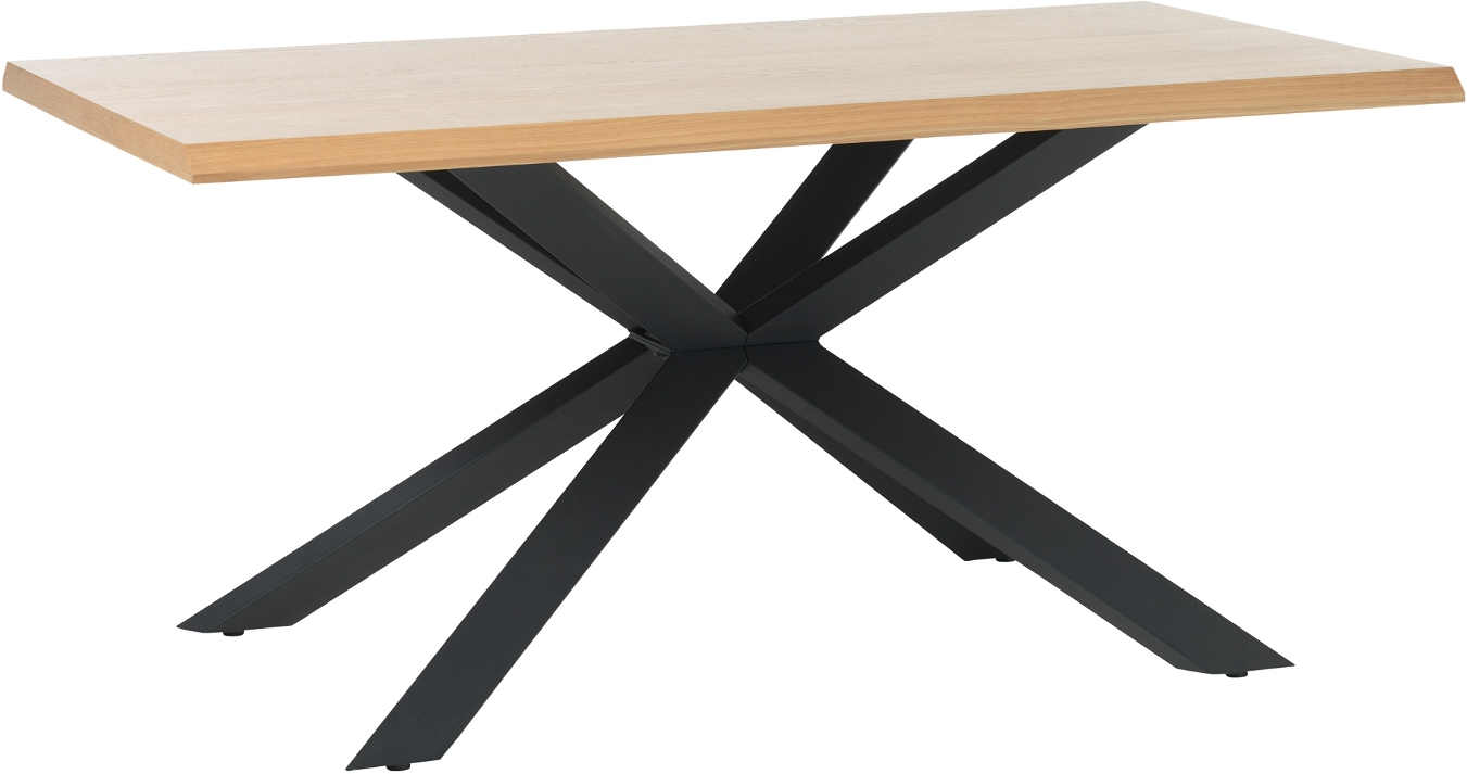 Spisebord Nordique Design Arno 160x90 cm Natur - MDF egefiner & sort metalstel Spisebord Nordique Design Arno 160x90 cm Natur - MDF egefiner & sort metalstel
