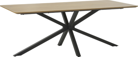 Spisebord Nordique Design CESURA 200x100 cm H75 MDF bordplade, metal stel natur/sort