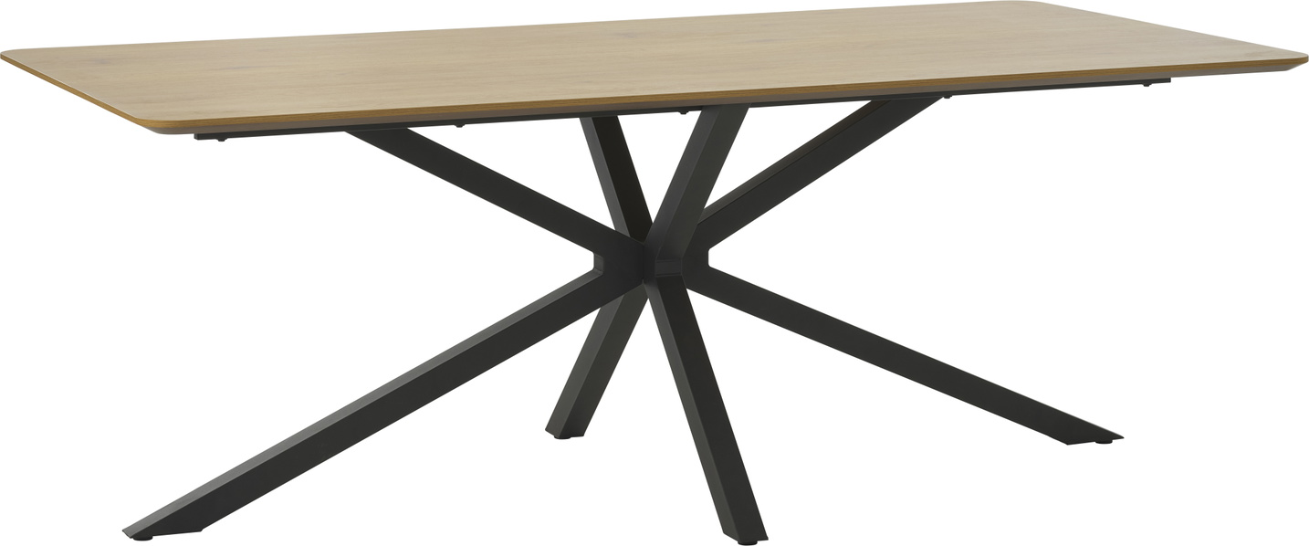 Spisebord Nordique Design CESURA 200x100 cm H75 MDF bordplade, metal stel natur/sort Spisebord Nordique Design CESURA 200x100 cm H75 MDF bordplade, metal stel natur/sort
