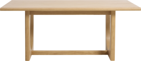 Spisebord Nordique Design FLOW, massivt lamelopbygget egetræ & egetræsfiner, natur, 180x95 cm H76