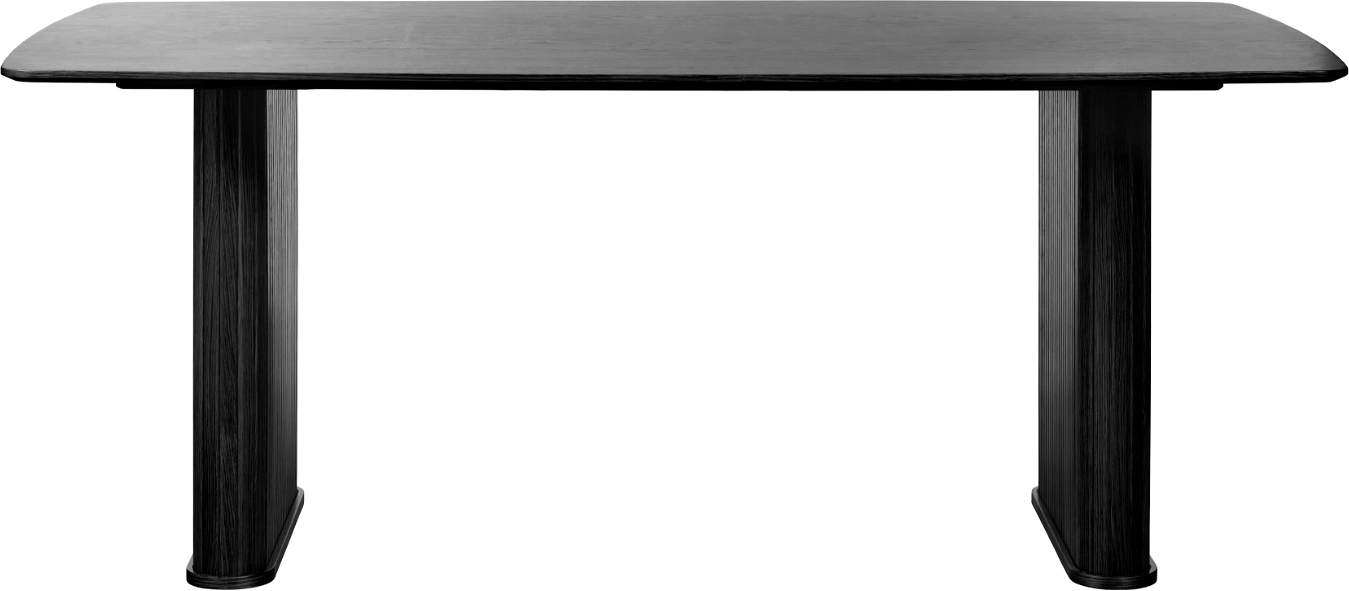 Spisebord Nordique Design Nola bådformet MDF/egetræ sort 190 x 100 cm Spisebord Nordique Design Nola bådformet MDF/egetræ sort 190 x 100 cm