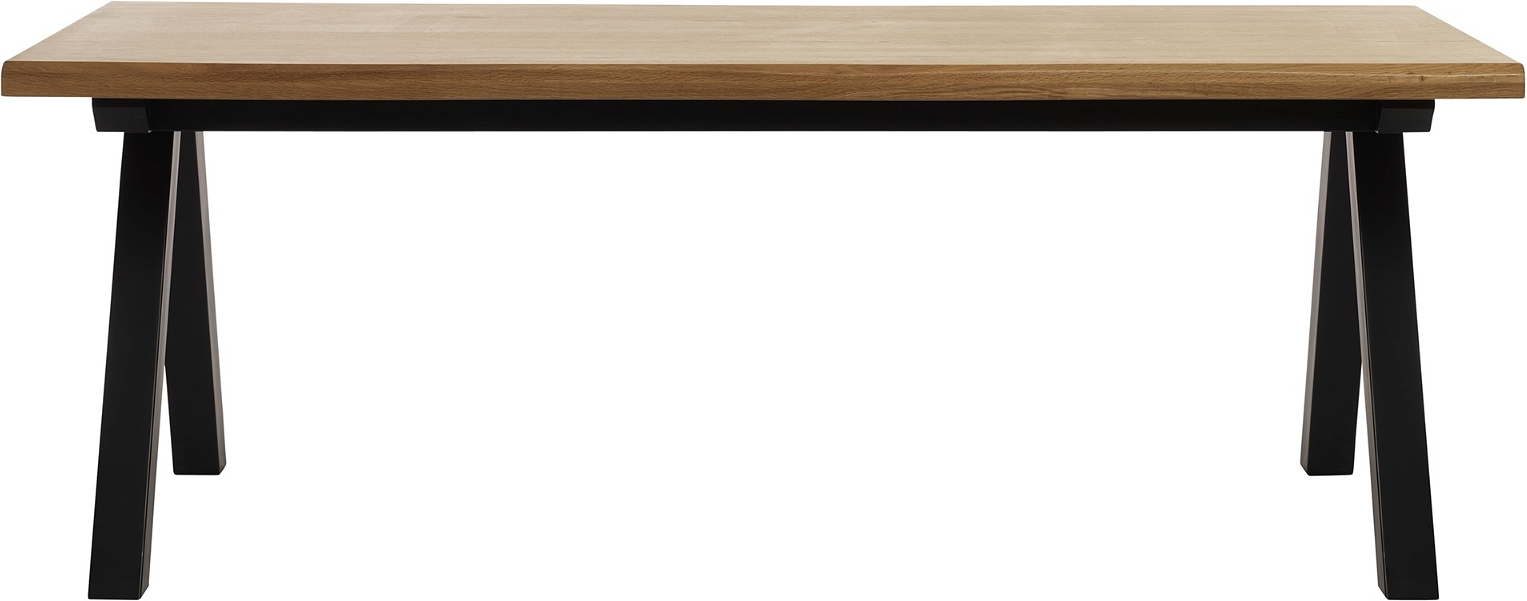 Spisebord Nordique Design Oliveto 210x100 cm Natur massiv eg med sort metalstel, forlængeligt til 6 personer Spisebord Nordique Design Oliveto 210x100 cm Natur massiv eg med sort metalstel, forlængeligt til 6 personer