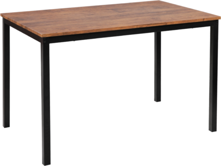 Spisebord Nordlys Furniture Newport 120x75 cm natur trælook epoxybelagt metalstel til 4 personer