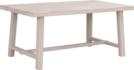 Spisebord Rowico Brooklyn 170x95x75 cm hvidkalket olieret massivt egetræ FSC 100% certificeret