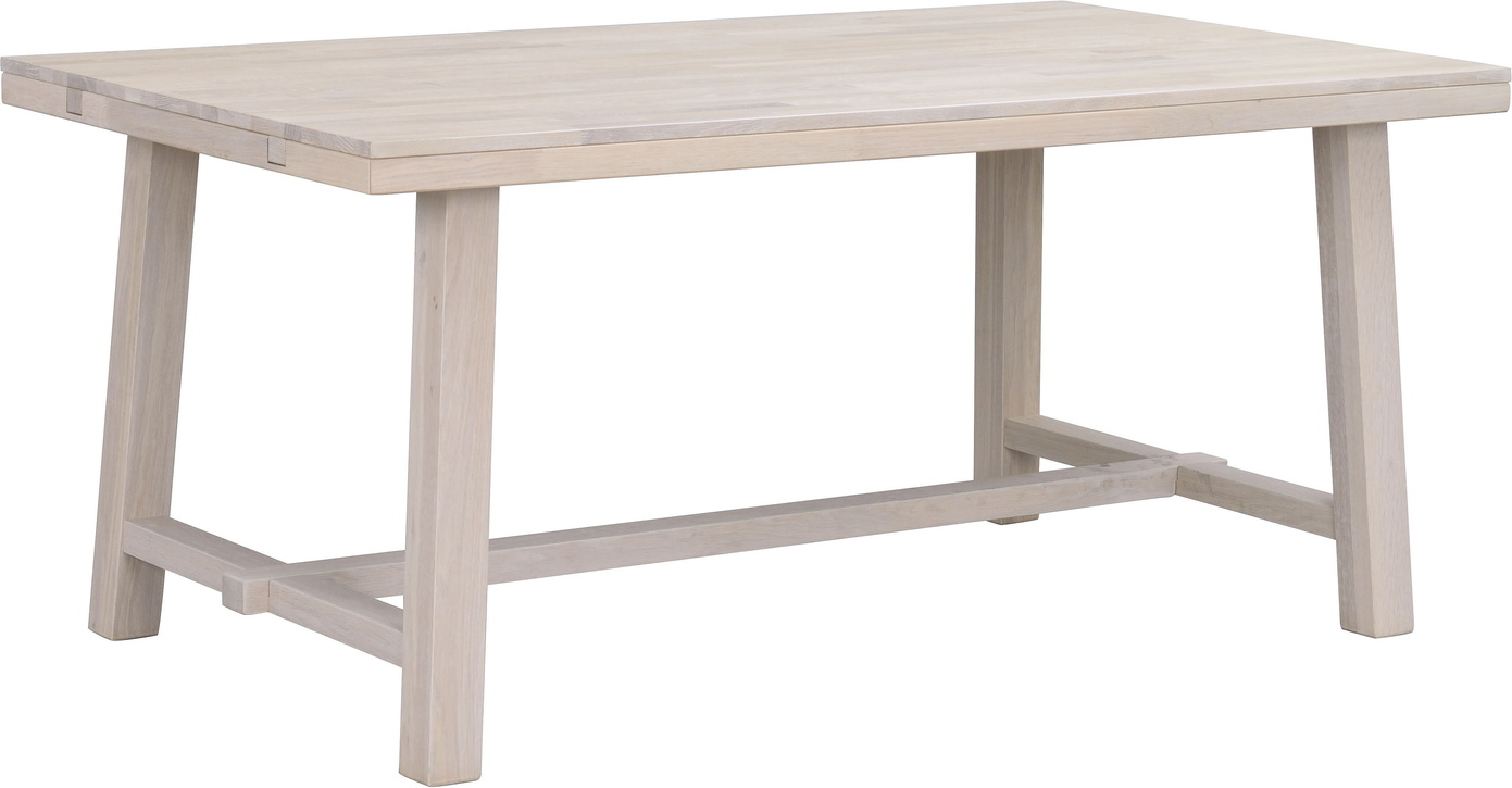 Spisebord Rowico Brooklyn 170x95x75 cm hvidkalket olieret massivt egetræ FSC 100% certificeret Spisebord Rowico Brooklyn 170x95x75 cm hvidkalket olieret massivt egetræ FSC 100% certificeret