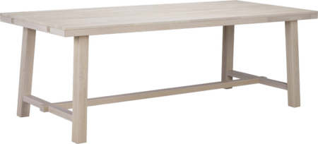Spisebord Rowico Brooklyn 220x95 cm olieret hvidkalket fingersamlet egetræ FSC®-certificeret