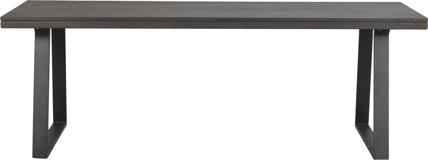 Spisebord Rowico Brooklyn i massivt egetræ med U-formede metalben 220 x 95 cm mørkebrun/sort Spisebord Rowico Brooklyn i massivt egetræ med U-formede metalben 220 x 95 cm mørkebrun/sort