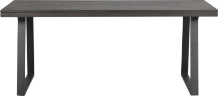 Spisebord Rowico Brooklyn massiv eg med mat sort metalben 170x95 cm FSC 100% certificeret
