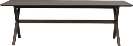 Spisebord Rowico Calverton i brunlakeret MDF med egetræsfinér og massivt egetræsben 230x95x75 cm