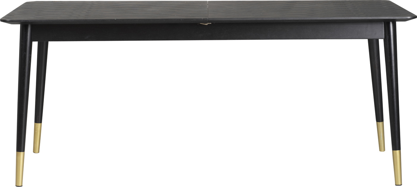 Spisebord Rowico Fenwood udtræksbord sort askefiner guldfarvede metalfødder 180-260 cm skandinavisk design Spisebord Rowico Fenwood udtræksbord sort askefiner guldfarvede metalfødder 180-260 cm skandinavisk design