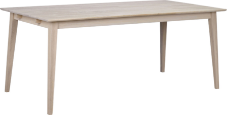 Spisebord Rowico Filippa hvidkalket egetræ 180x90 cm FSC-certificeret udvidelsesbar til 280 cm