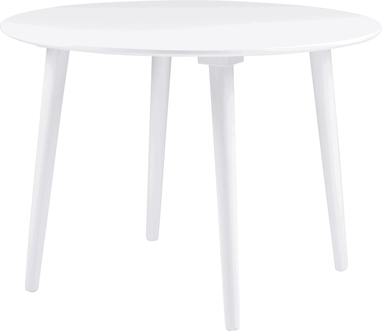 Spisebord Rowico Lotta rundt Ø106 cm hvid lakeret MDF & massivt gummitræsben Spisebord Rowico Lotta rundt Ø106 cm hvid lakeret MDF & massivt gummitræsben