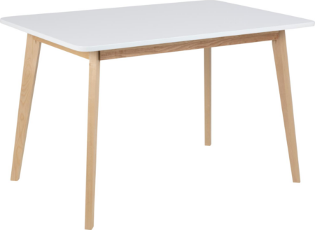 Spisebord Signature Amavira Hvid 120 x 80 cm Mellemtæt Fiberplade og Birkeben