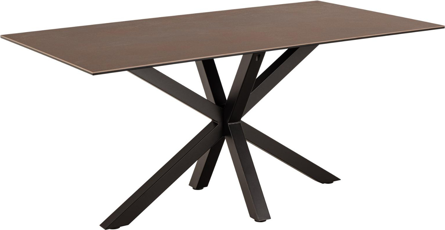 Spisebord Signature Bellona 160x90 cm rusten brun Lemco keramikbordplade mat sort stel Spisebord Signature Bellona 160x90 cm rusten brun Lemco keramikbordplade mat sort stel