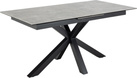 Spisebord Signature Bellona i grå Anista keramik med mat sort stålstel 210x90 cm