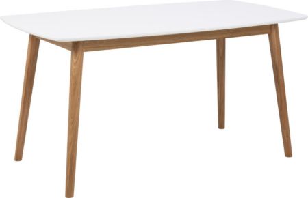 Spisebord Signature Elvara 150 x 80 cm hvid UV-belægning egetræsstel