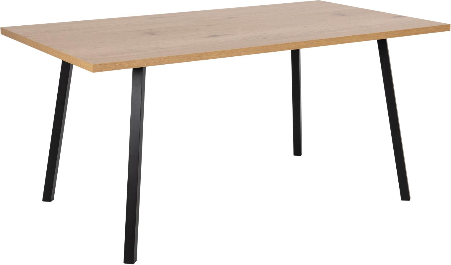 Spisebord Signature Ivanelle 160x90 cm mat vild eg melamin med mat sort stålstel Spisebord Signature Ivanelle 160x90 cm mat vild eg melamin med mat sort stålstel