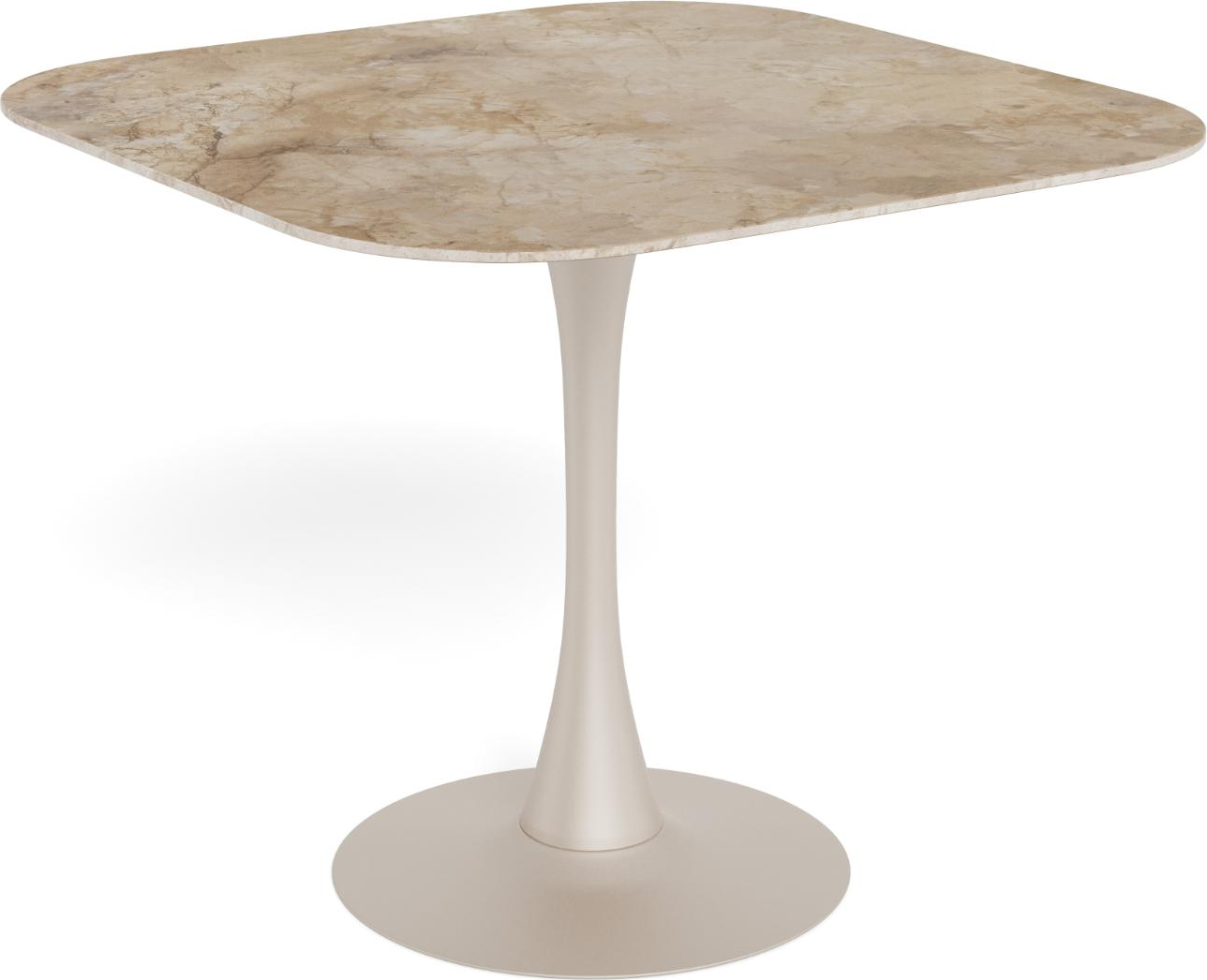 Spisebord Signature Nivella 90x90 cm, poleret brun Aberta-keramik & gråt pulverlakeret stålstel Spisebord Signature Nivella 90x90 cm, poleret brun Aberta-keramik & gråt pulverlakeret stålstel