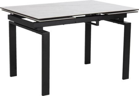 Spisebord Signature Orenda Hvid Akranes Keramik Stel I Mat Sort Stål 200 x 85 cm