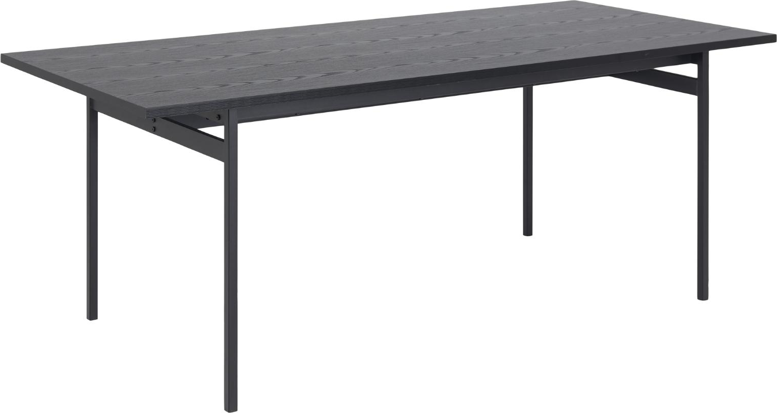 Spisebord Signature Orlina 200x90 cm askesort melamin med pulverlakerede mat sort stålben Spisebord Signature Orlina 200x90 cm askesort melamin med pulverlakerede mat sort stålben