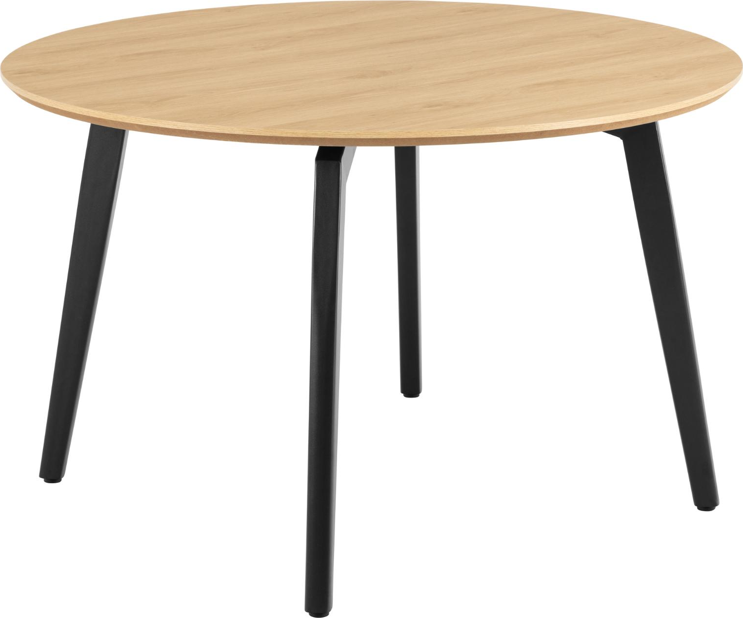 Spisebord Signature Valindra rundt i eg melamin med sort stålstel Ø120 cm H75 Spisebord Signature Valindra rundt i eg melamin med sort stålstel Ø120 cm H75