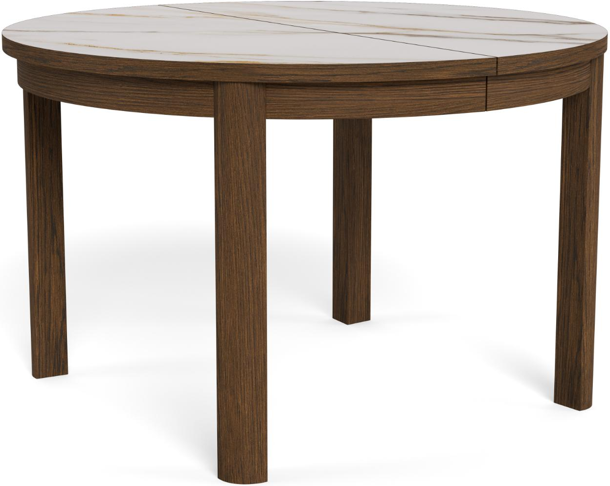 Spisebord Signature Westby rundt Ø120 cm, røget egefiner & MDF stel, H75 cm, forberedt til tillægsplader Spisebord Signature Westby rundt Ø120 cm, røget egefiner & MDF stel, H75 cm, forberedt til tillægsplader