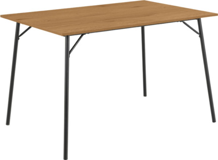 Spisebord Signature Ysolde mat vild eg melamin 120x80 cm sort stålben