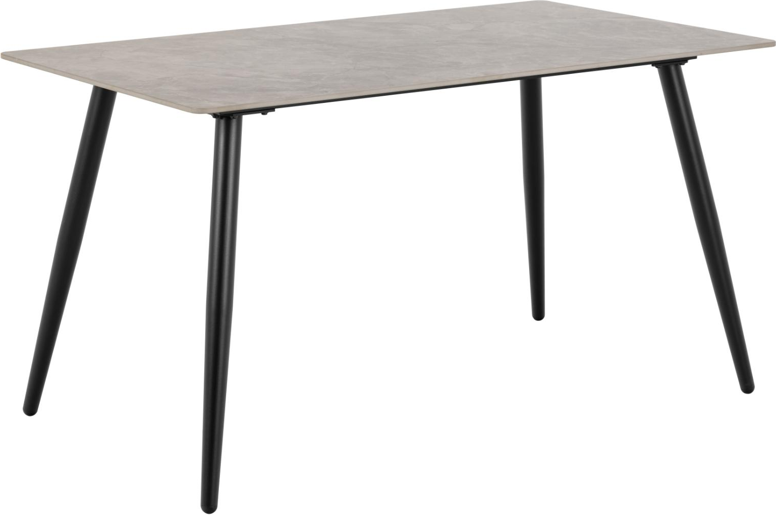 Spisebord Signature Zorina 140x80x75 cm - grå Batis keramik & mat sort stål Spisebord Signature Zorina 140x80x75 cm - grå Batis keramik & mat sort stål