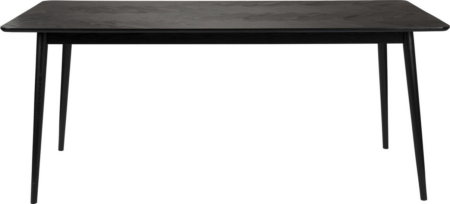 Spisebord Studio White Fabio i massivt egetræ med sort finér 160x80 cm til 4 personer