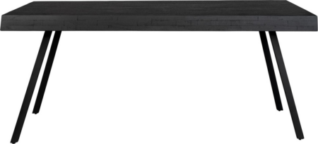 Spisebord Studio White Suri - 200x90 cm lakeret teaktræ med sorte metalben