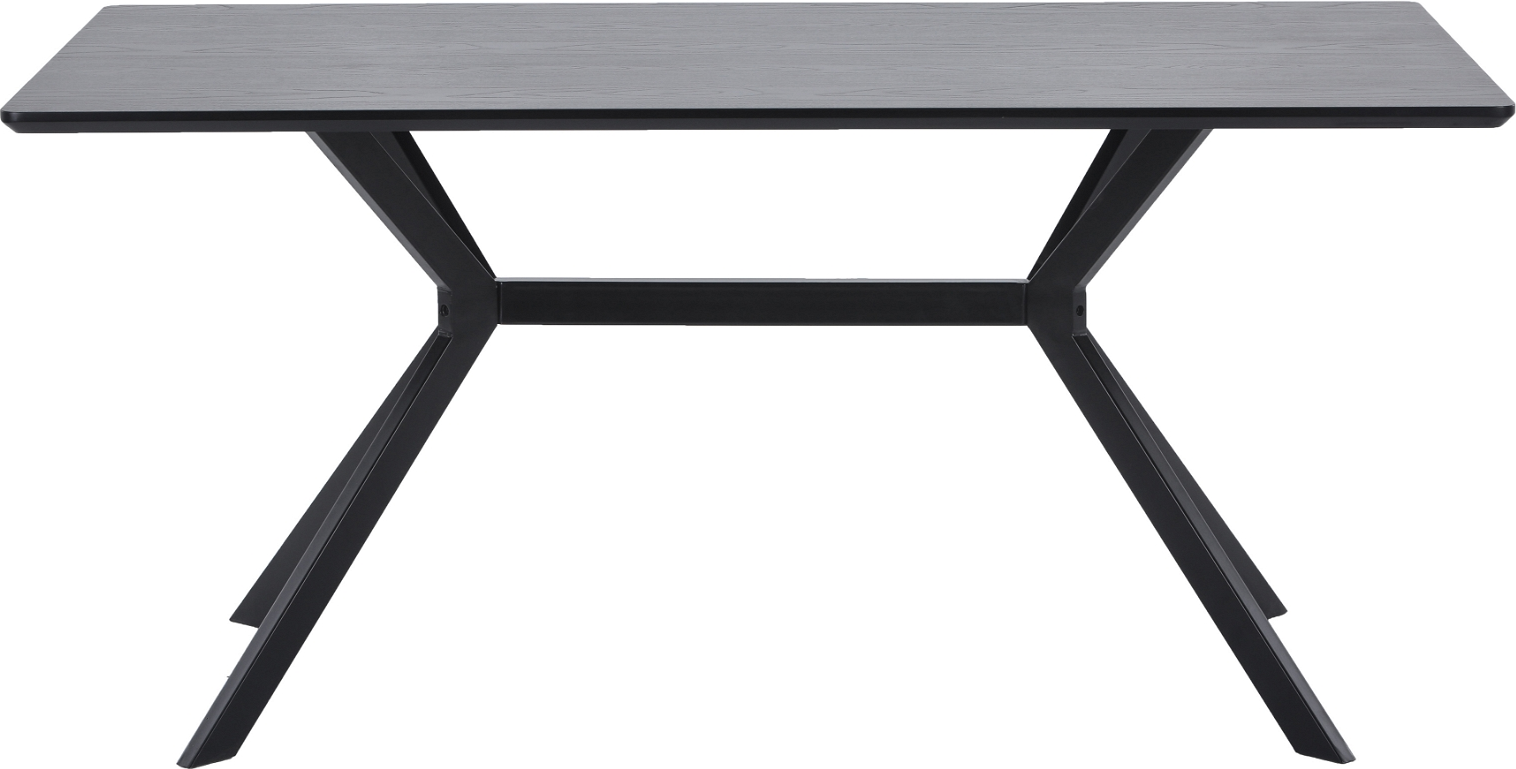 Spisebord WOOOD Exclusive Bruno, MDF/stål, 160x90x75 cm, mat sort Spisebord WOOOD Exclusive Bruno, MDF/stål, 160x90x75 cm, mat sort