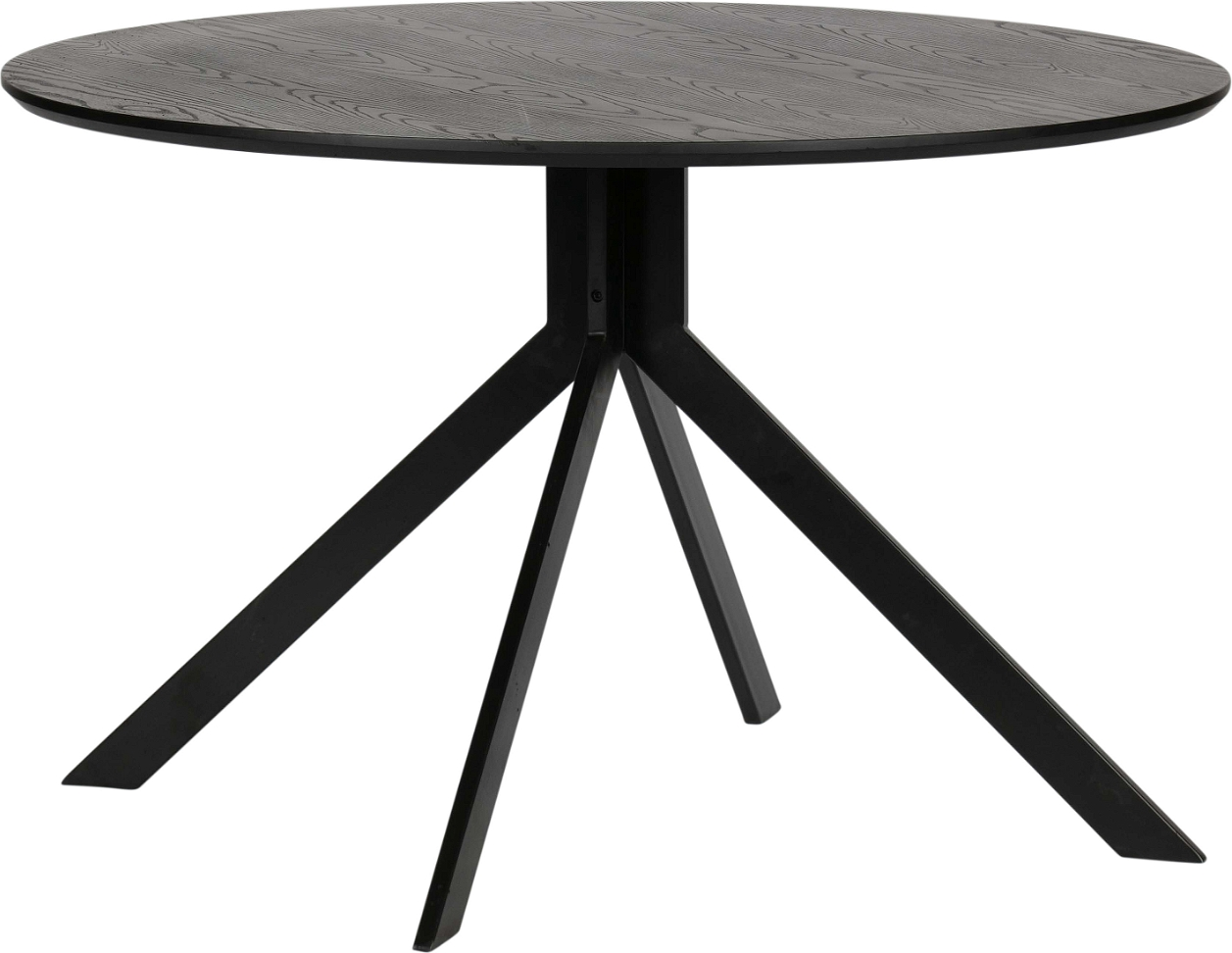 Spisebord WOOOD Exclusive Bruno rund Ø120 cm mat sort MDF/stål Spisebord WOOOD Exclusive Bruno rund Ø120 cm mat sort MDF/stål
