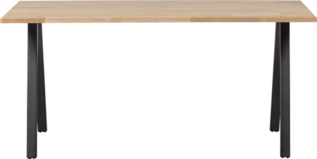 Spisebord WOOOD Tablo Square leg plankebord massiv ubehandlet eg natur 180x90 cm H75