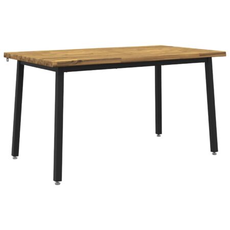 Spisebord i massivt akacietræ 140 x 80 x 75 cm - rektangulært
