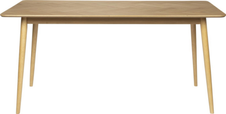 Spisebord/spisestuebord Studio White Fabio rektangulært natur egetræ finér 160x80x75 cm