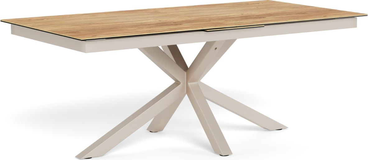 Spisebord/udtræksbord Signature Solenne - keramisk vild-eg-look, 240x100 cm, grå stålstel, synkron udtræk Spisebord/udtræksbord Signature Solenne - keramisk vild-eg-look, 240x100 cm, grå stålstel, synkron udtræk