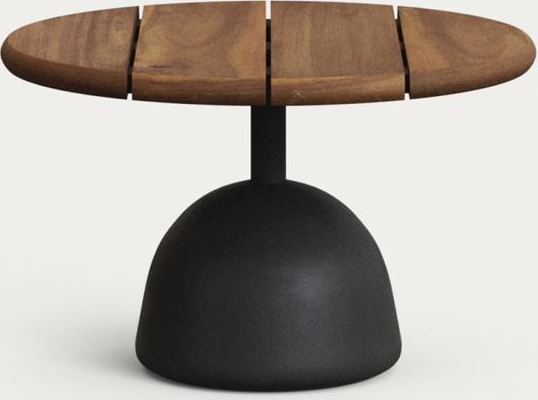 Udendørs sofabord Kave Home Saura rund Ø55 cm akacietræ cement sort/mørk natur Udendørs sofabord Kave Home Saura rund Ø55 cm akacietræ cement sort/mørk natur