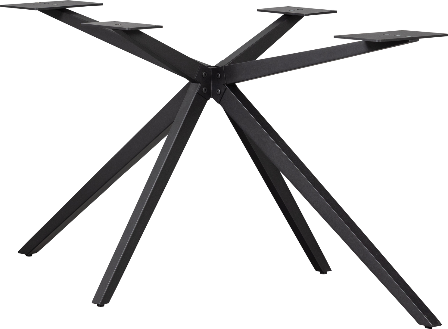 Bordben til spisebord WOOOD Tablo - sort pulverlakeret metal krydsstel, H72 cm, til plankeborde 180 - 240 x 99 cm Bordben til spisebord WOOOD Tablo - sort pulverlakeret metal krydsstel, H72 cm, til plankeborde 180 - 240 x 99 cm