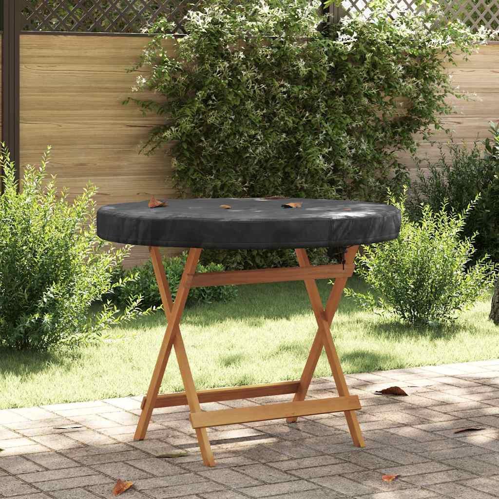 Bordovertræk til rundt havebord 102 x 102 x 10 cm - sort Bordovertræk til rundt havebord 102 x 102 x 10 cm - sort
