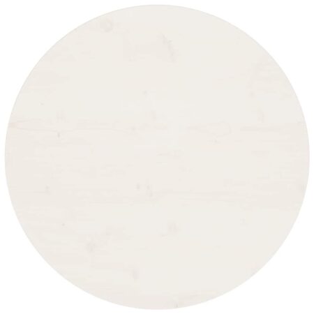 Bordplade Ø70 x 2,5 cm i massivt fyrretræ - hvid