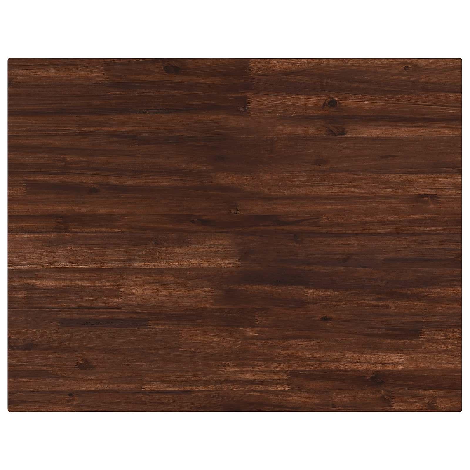 Bordplade i massivt akacietræ 100 x 70 x 3,2 cm - mørk brun Bordplade i massivt akacietræ 100 x 70 x 3,2 cm - mørk brun