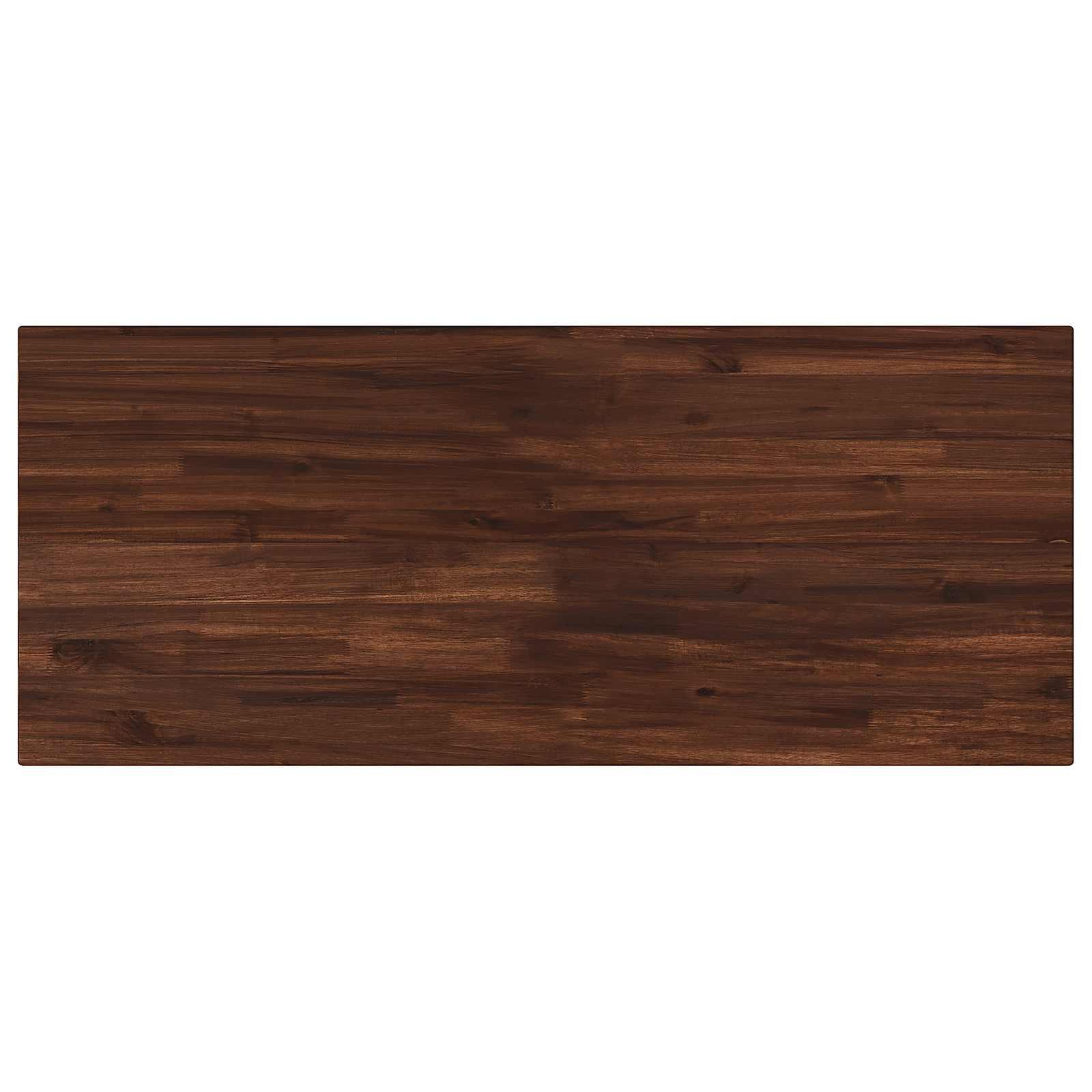 Bordplade i massivt akacietræ 140 x 40 x 3,2 cm - mørkebrun Bordplade i massivt akacietræ 140 x 40 x 3,2 cm - mørkebrun