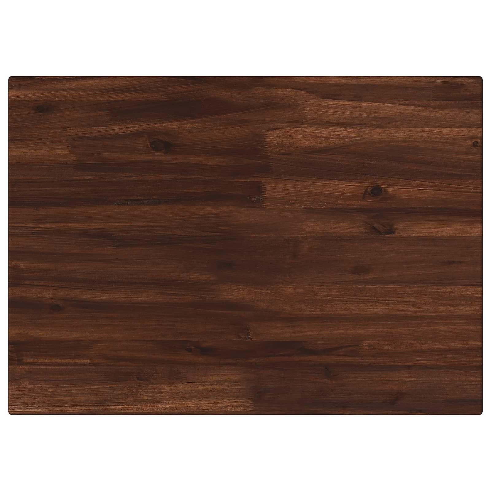 Bordplade i massivt akacietræ 60 x 50 x 3,2 cm - mørk brun Bordplade i massivt akacietræ 60 x 50 x 3,2 cm - mørk brun