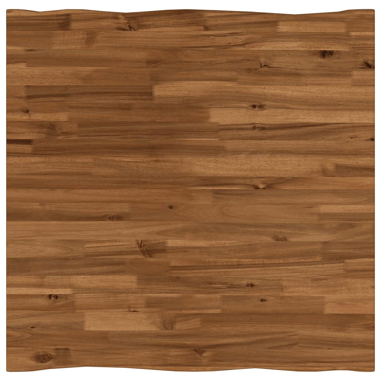 Bordplade i massivt akacietræ 70 x 70 cm - natur Bordplade i massivt akacietræ 70 x 70 cm - natur