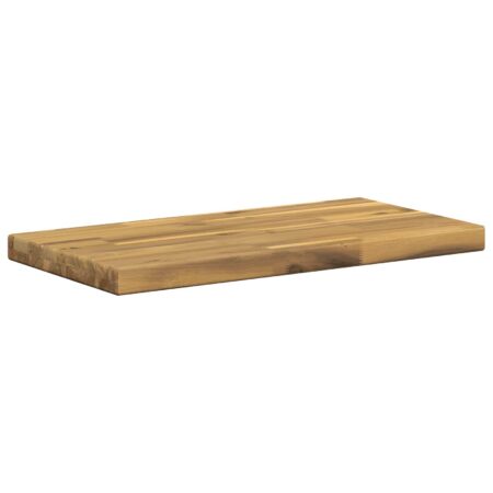 Bordplade i massivt akacietræ 80 x 20 x 3,2 cm - rektangulær