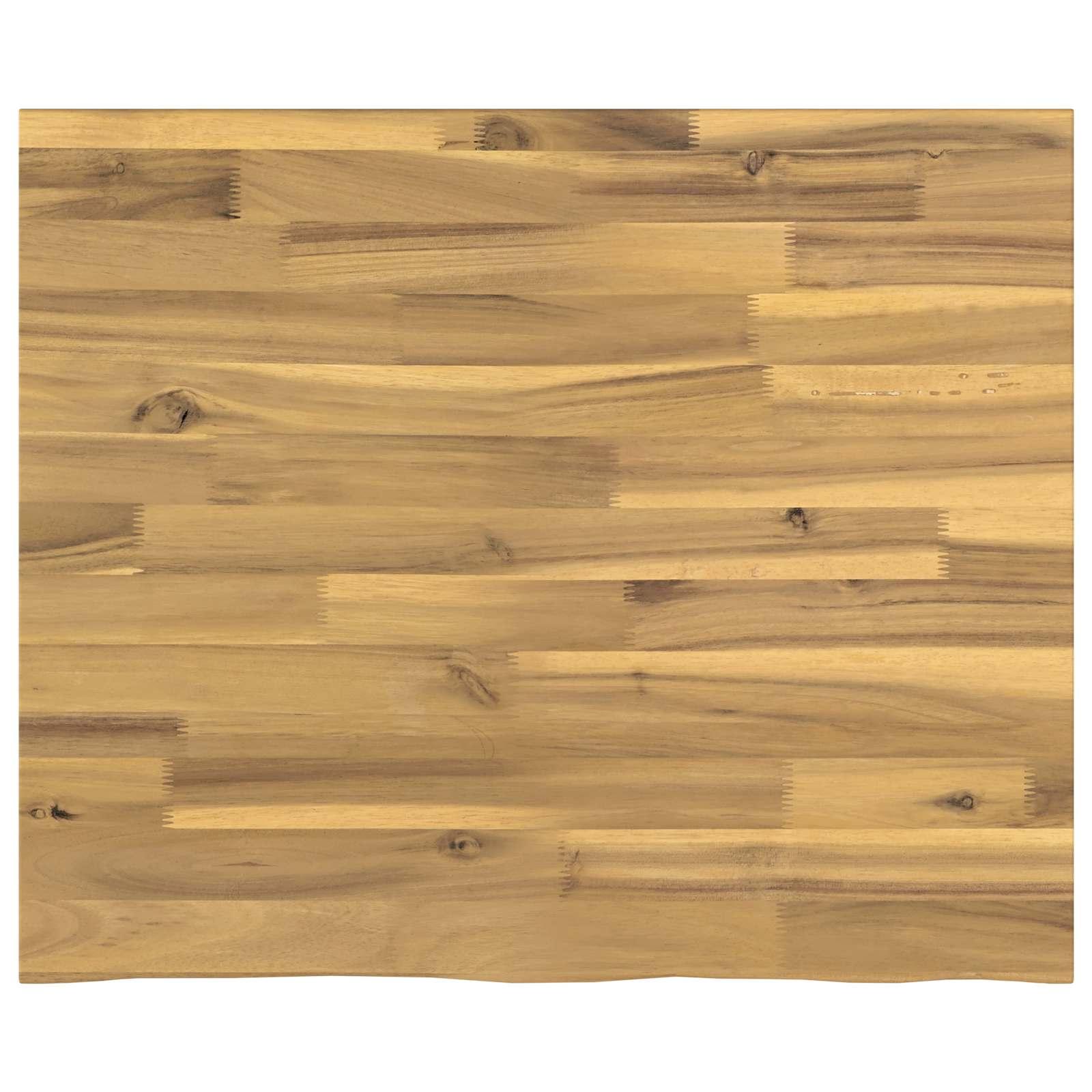 Bordplade i massivt akacietræ 80 x 50 cm - rektangulær Bordplade i massivt akacietræ 80 x 50 cm - rektangulær