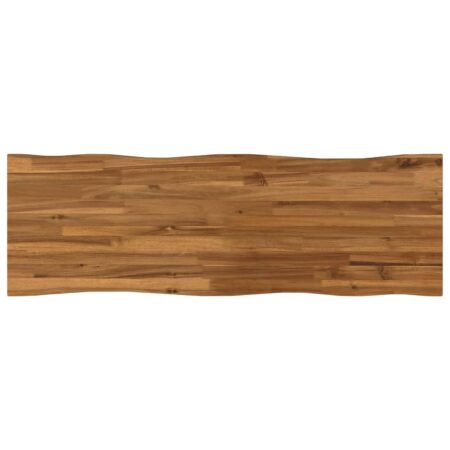 Bordplade i massivt akacietræ med live edge 100 x 40 cm