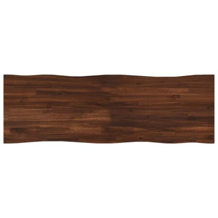 Bordplade i massivt akacietræ med live edge 100 x 40 cm - mørk brun