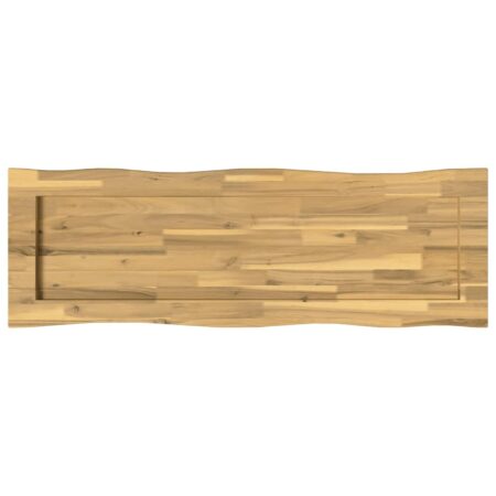 Bordplade i massivt akacietræ med live edge - 100 x 40 x 3,2 cm